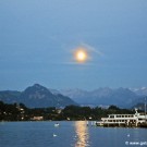 Full moon over Lake Lucerne