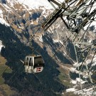 Panoramic gondola ascending mount Titlis