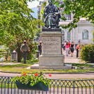 The statue of Jean-Jacques Rousseau in Geneva