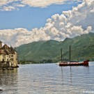 Chillon Castle and Lake Leman view