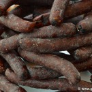 Dry sausages at a local open market