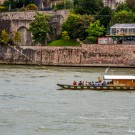 Rhine Ferry departing the Basel Muenster dock