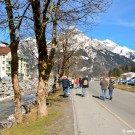 Walking from Titlis foot towards the centre of Engelberg