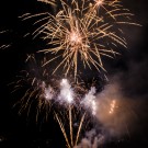 Fireworks on the River Rhine for the Swiss National Day