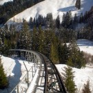 The tracks of Moleson's funicular